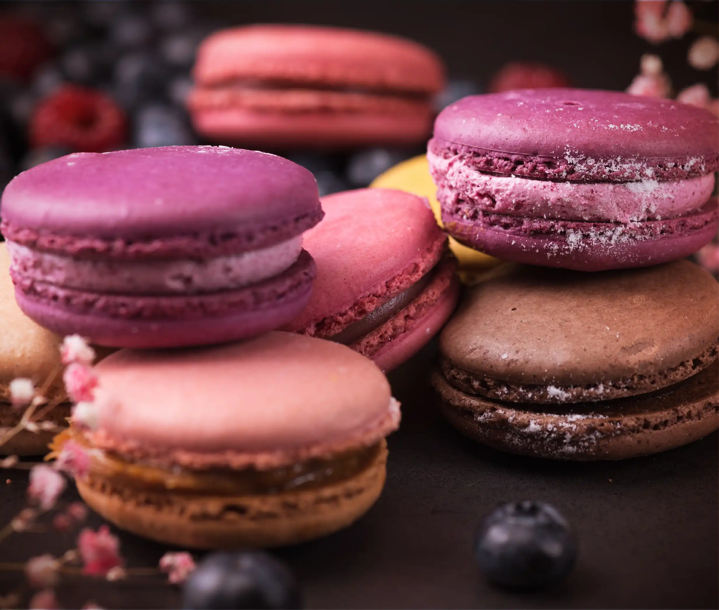 purple macaron natural colour